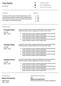 קורות חיים באנגלית - תצוגה מקדימה