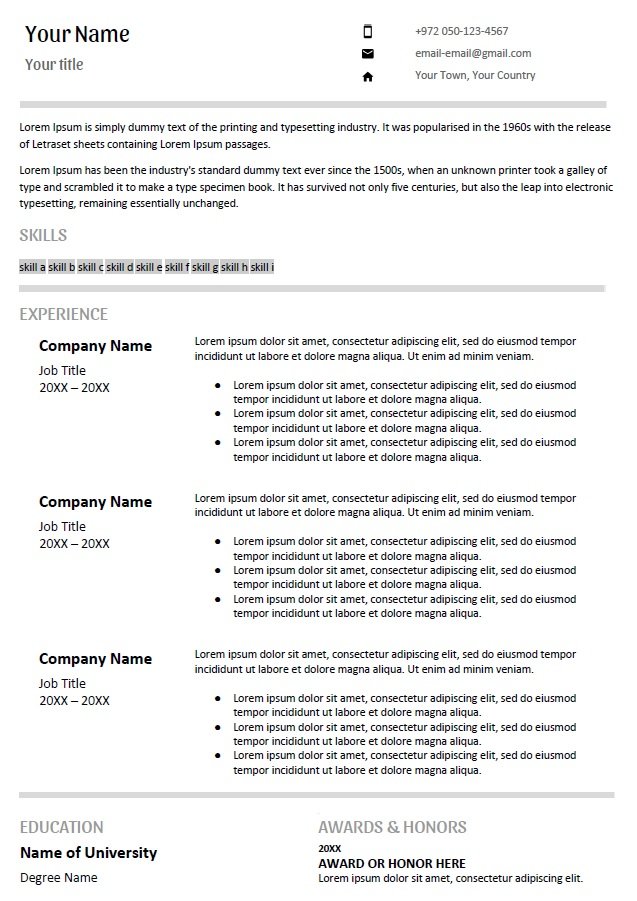 פורמט בדגש על הרבה כישורים